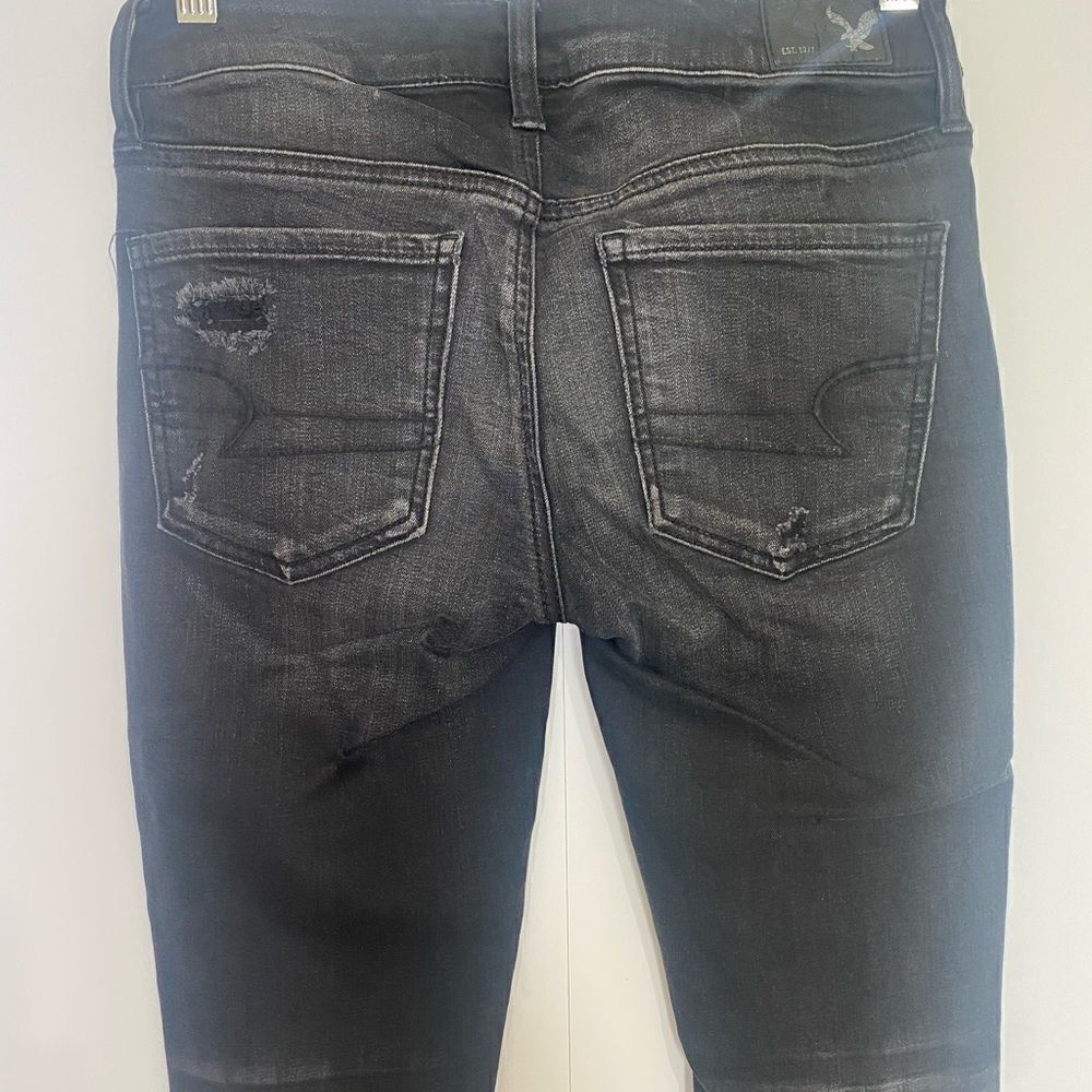American Eagle Outfitters black Distressed Jeggings 2